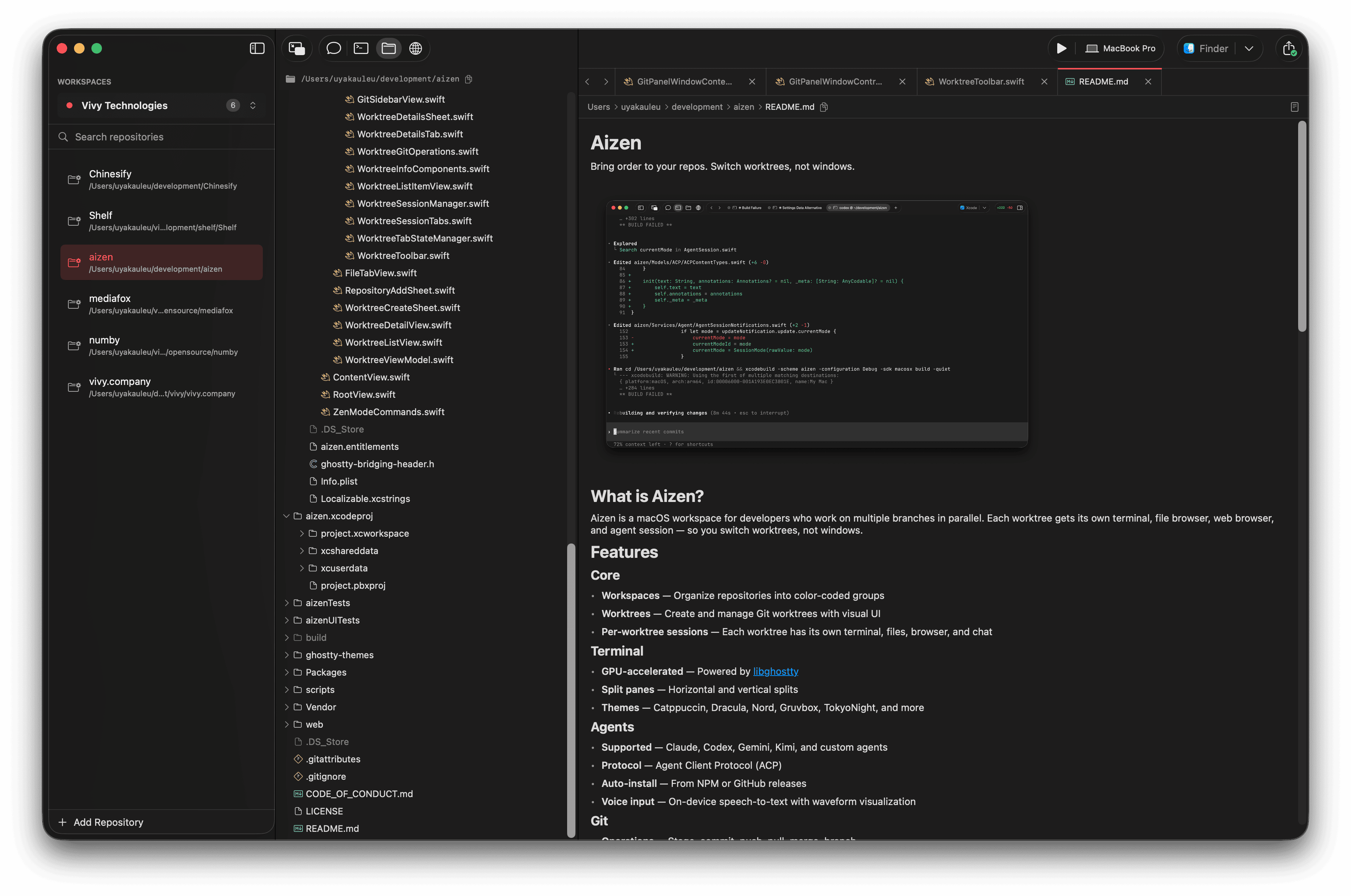 Aizen file browser